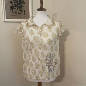 Vintage Villarreal Button-down Blouse